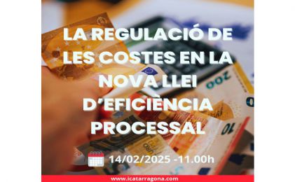 El Col·legi programa una conferència sobre el nou règim de costes processals