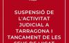 El TSJC acorda suspendre les actuacions judicials a Tarragona per la situació d´alerta per pluges torrencials